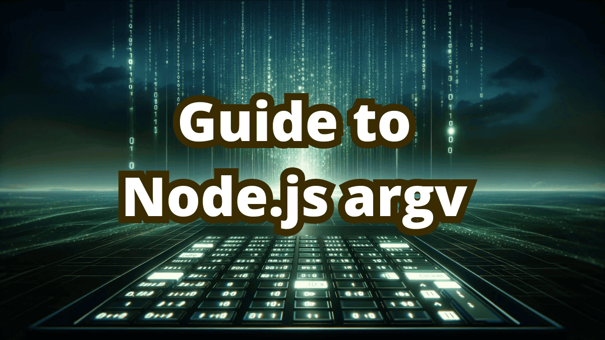 How to use argv in Node.js